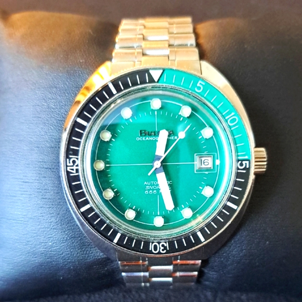 Bulova Green Snorkel 666 Dive Watch